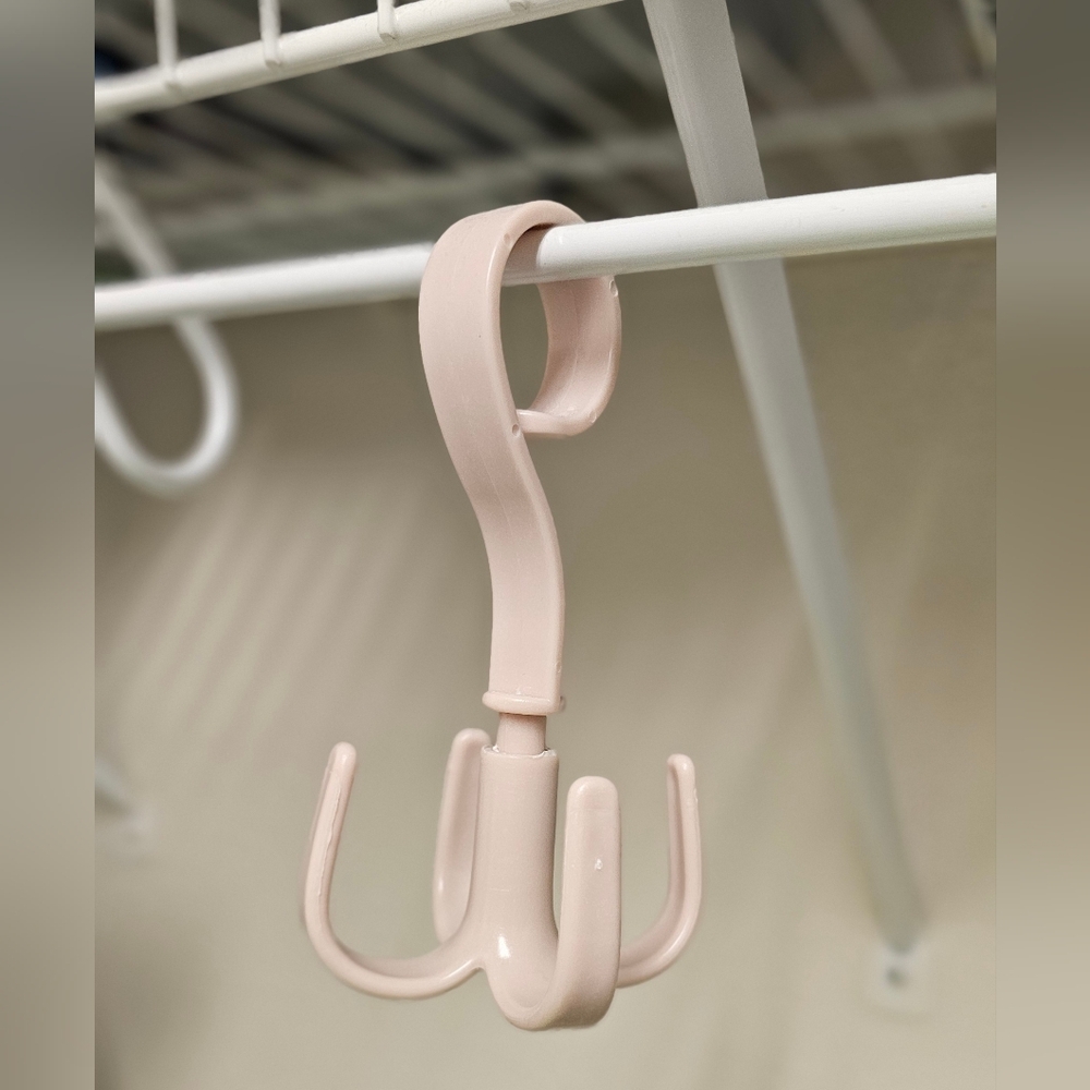 Rotating Hanging 4 Hook Organizer - Light Pink New In Package - Picture 2 of 9